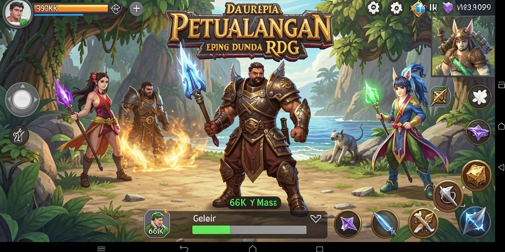 Gameplay seru dengan pertarungan dan eksplorasi dalam 66K.