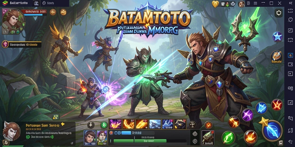 Screenshot utama BATAMTOTO menampilkan gameplay MMORPG yang mendebarkan.