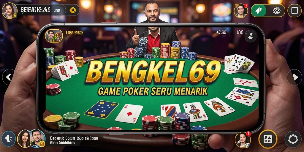 Screenshot BENGKEL69 menampilkan gameplay seru saat bermain poker.
