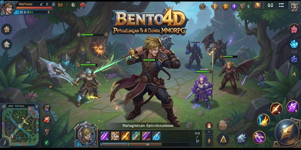 Tampilan seru dari gameplay <strong>BENTO4D</strong> saat berpetualang di dunia fantasi.