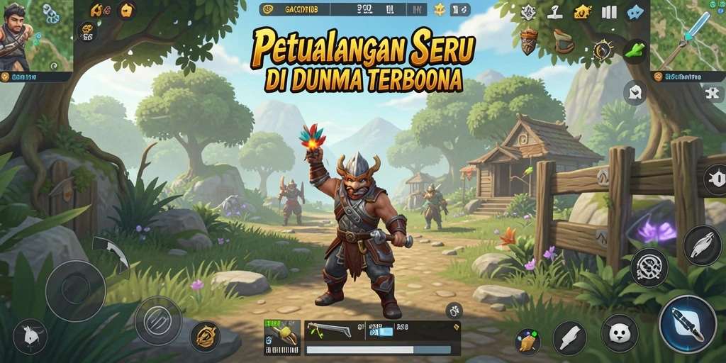 Tampilan gameplay GACOR108 yang menampilkan dunia terbuka yang luas.