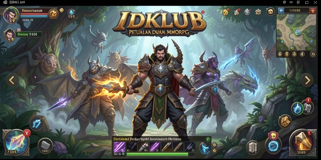 Screenshot permainan IDKLUB menampilkan dunia MMORPG yang kaya dan menakjubkan.