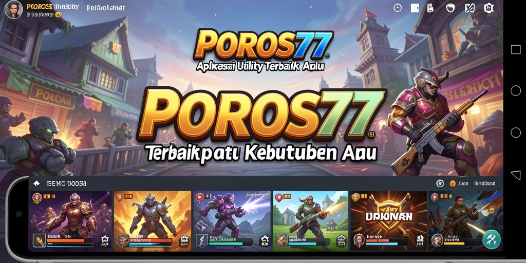 Tampilan antarmuka aplikasi POROS77 yang user-friendly.