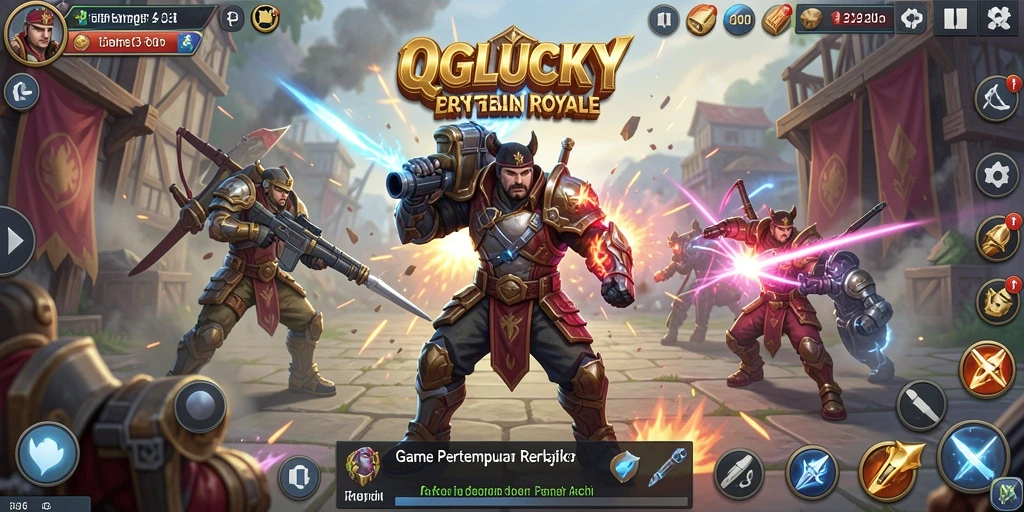 Tampilan dari gameplay QGLUCKY dengan aksi Battle Royale yang penuh ketegangan.