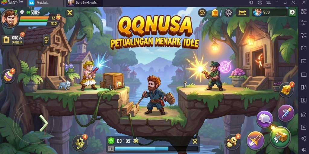 Tampilan gameplay Idle yang seru dan menantang di QQNUSA.