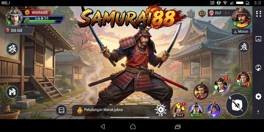 Tampilan gameplay SAMURAI88 dengan grafis memukau dan aksi seru.