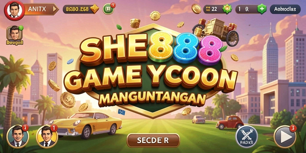 Tampilan gameplay <strong>SHE888</strong> yang menakjubkan dengan elemen Tycoon.