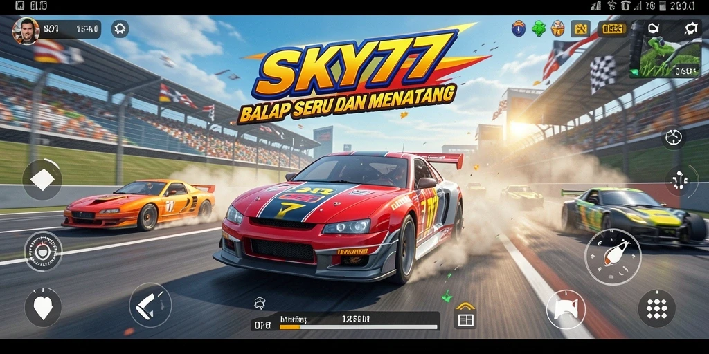 Gameplay balap yang seru dan memacu adrenalin di SKY77.