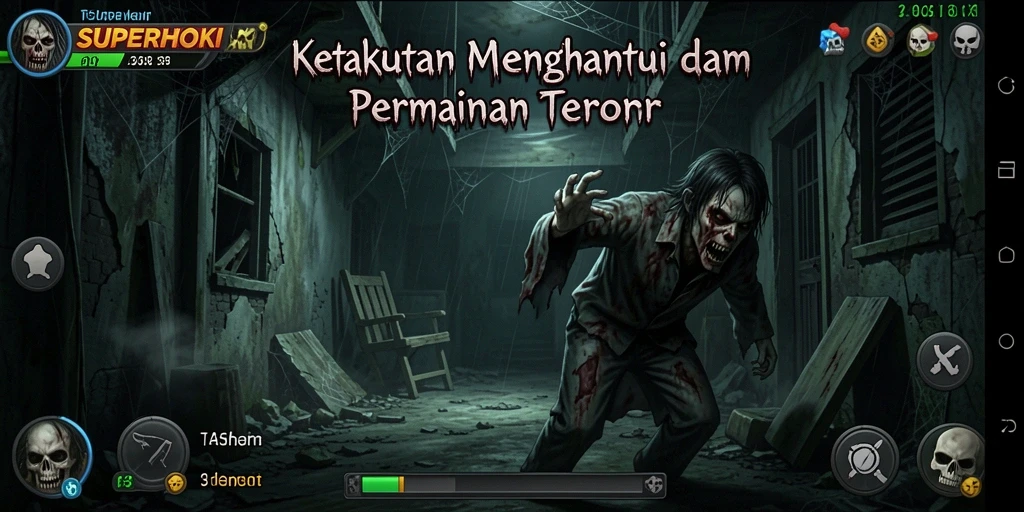 Tampilan mengerikan dalam gameplay SUPERHOKI yang menegangkan.