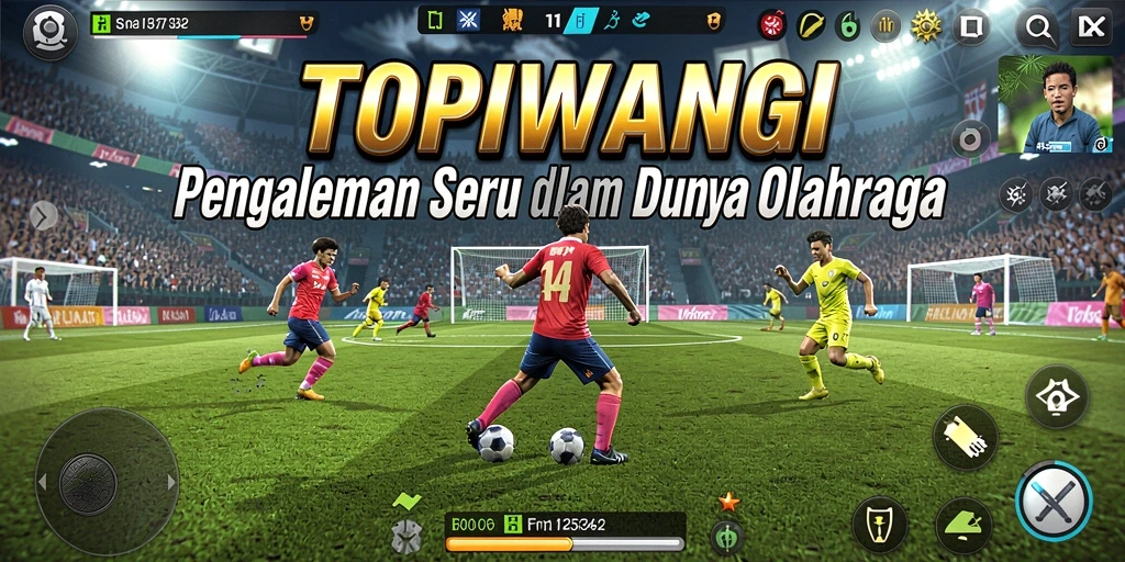 Tampilan gameplay seru dari TOPIWANGI dengan aksi olahraga yang menegangkan.