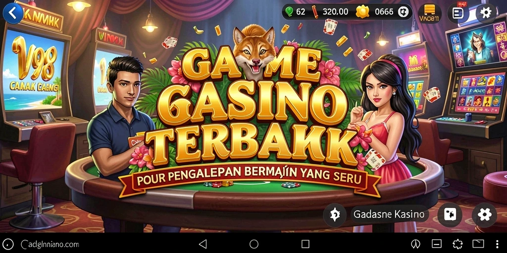 Tampilan gameplay menawan dari V98 yang penuh aksi kasino.