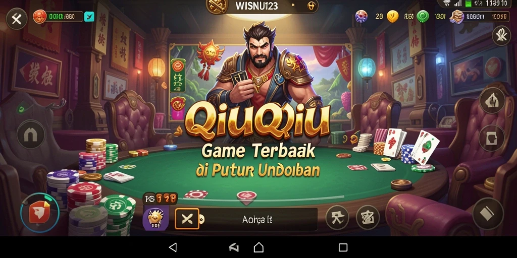 Tampilan gameplay QiuQiu yang menegangkan dan seru di WISNU123.